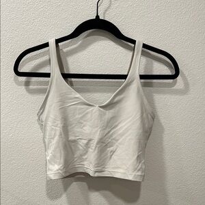 White Cropped Tank Top